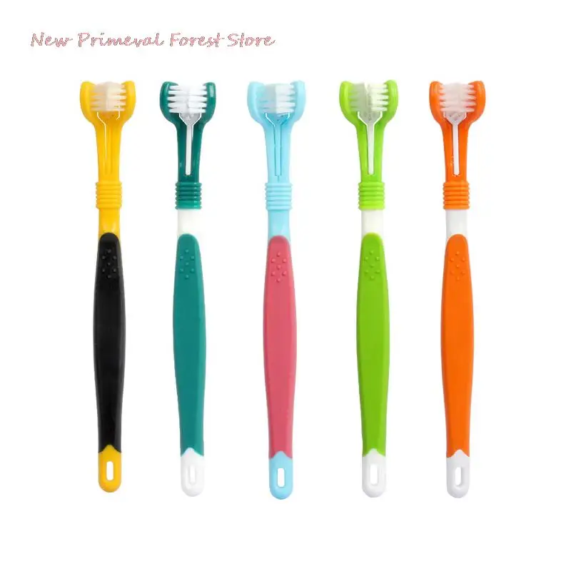 Зубная щетка с тремя головками для домашних животных |