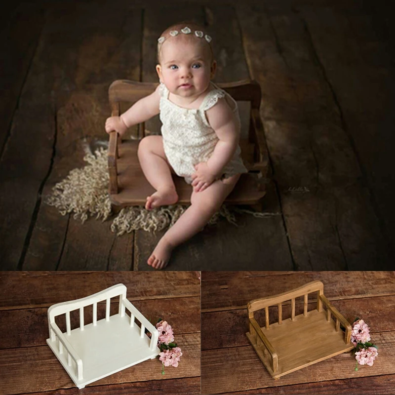 Newborn Props Wooden Chair Counch Photography Backdrops Bed For Baby Shooting Posing Babies Accessories Newborn Boy Fotografia