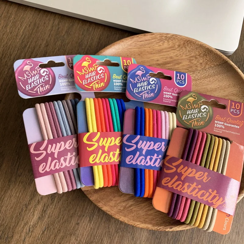 Женская однотонная резинка для волос ярких цветов| |