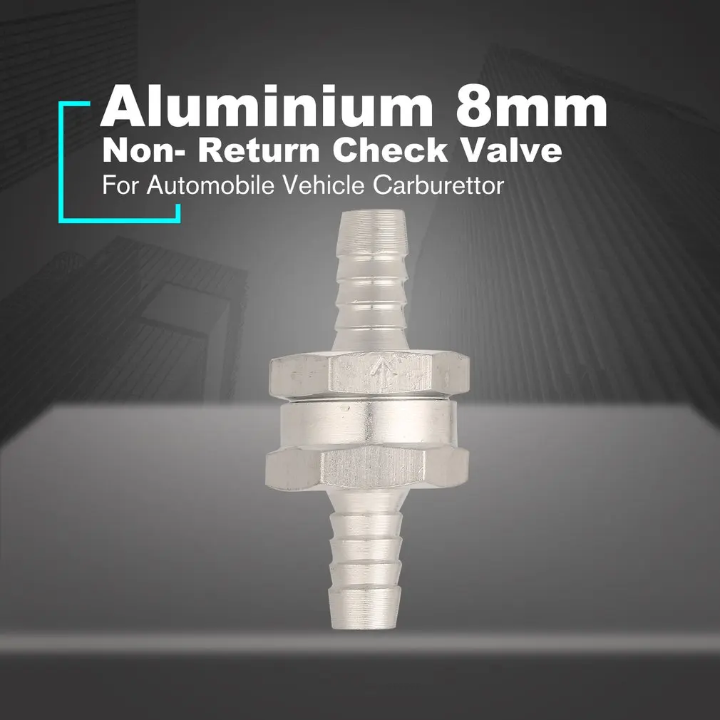 1 шт. алюминиевый обратный клапан 6 мм/8 мм топливный Встроенный вакуумный шланг