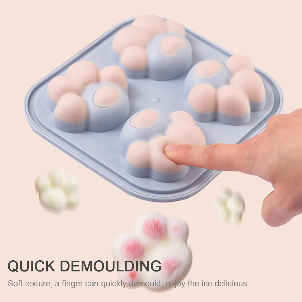 

Ice Box Cat Claw Refrigerator Plastic Ice Hockey Cube Mould with Lid DIY Food Supplement Home Frozens Ice Tray