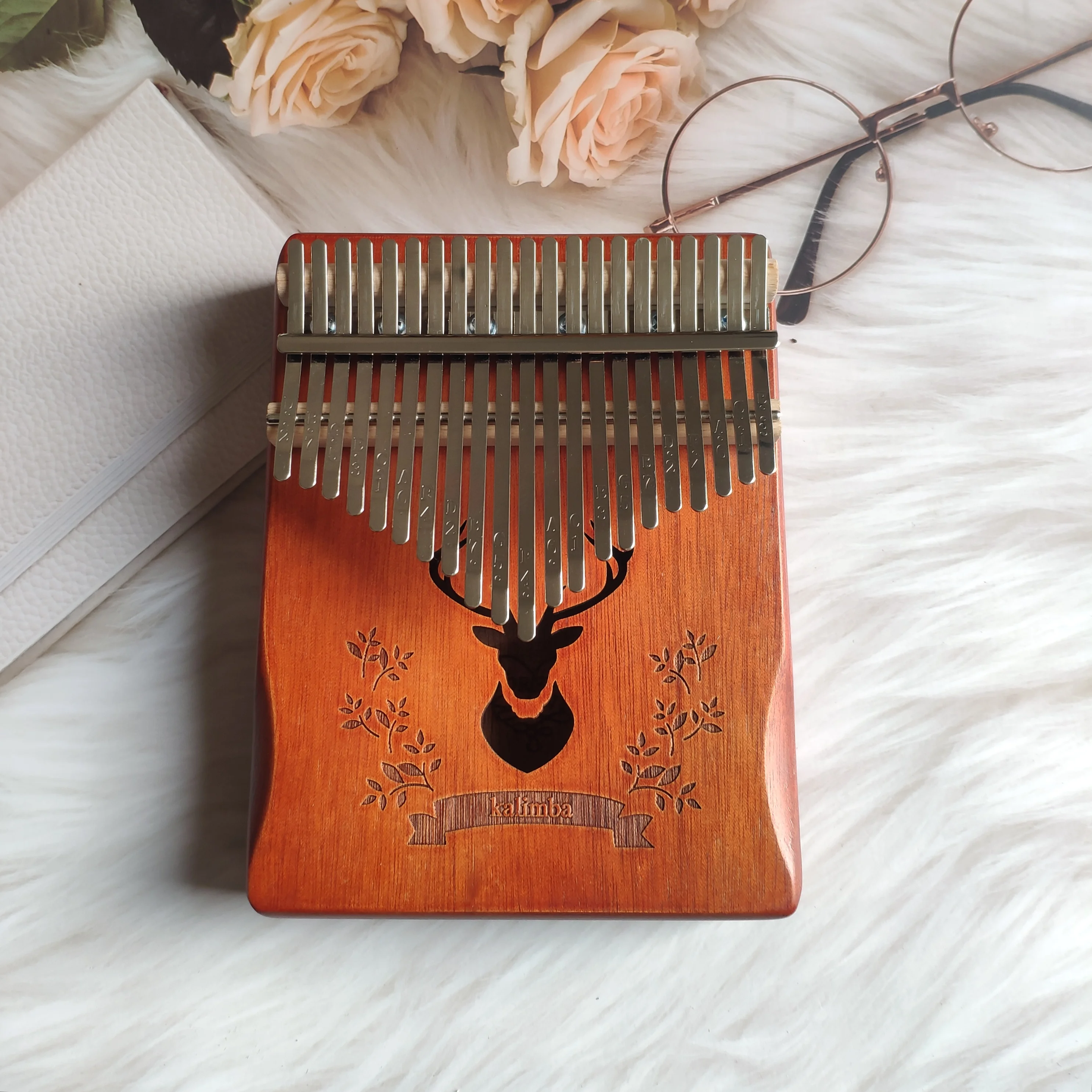 21key Kalimba фортепиано высокое качество дерево акации корпус Музыкальные