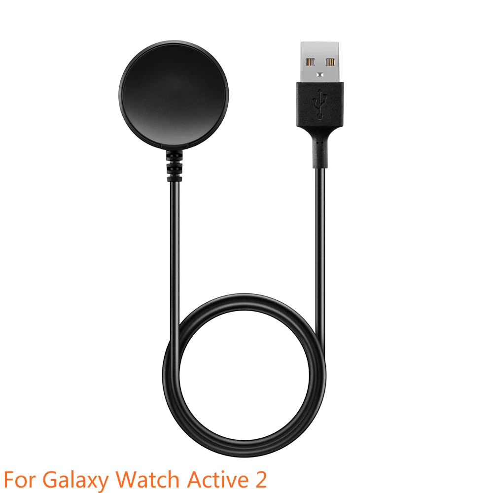1M adapter USB быстрое зарядное устройство кабель провод зарядное устройство для Galaxy Watch Active 2 usb зарядная док-станция Беспроводное зарядное устройство Колыбель Смарт-часы аксессуары - Цвет: 1M adapter
