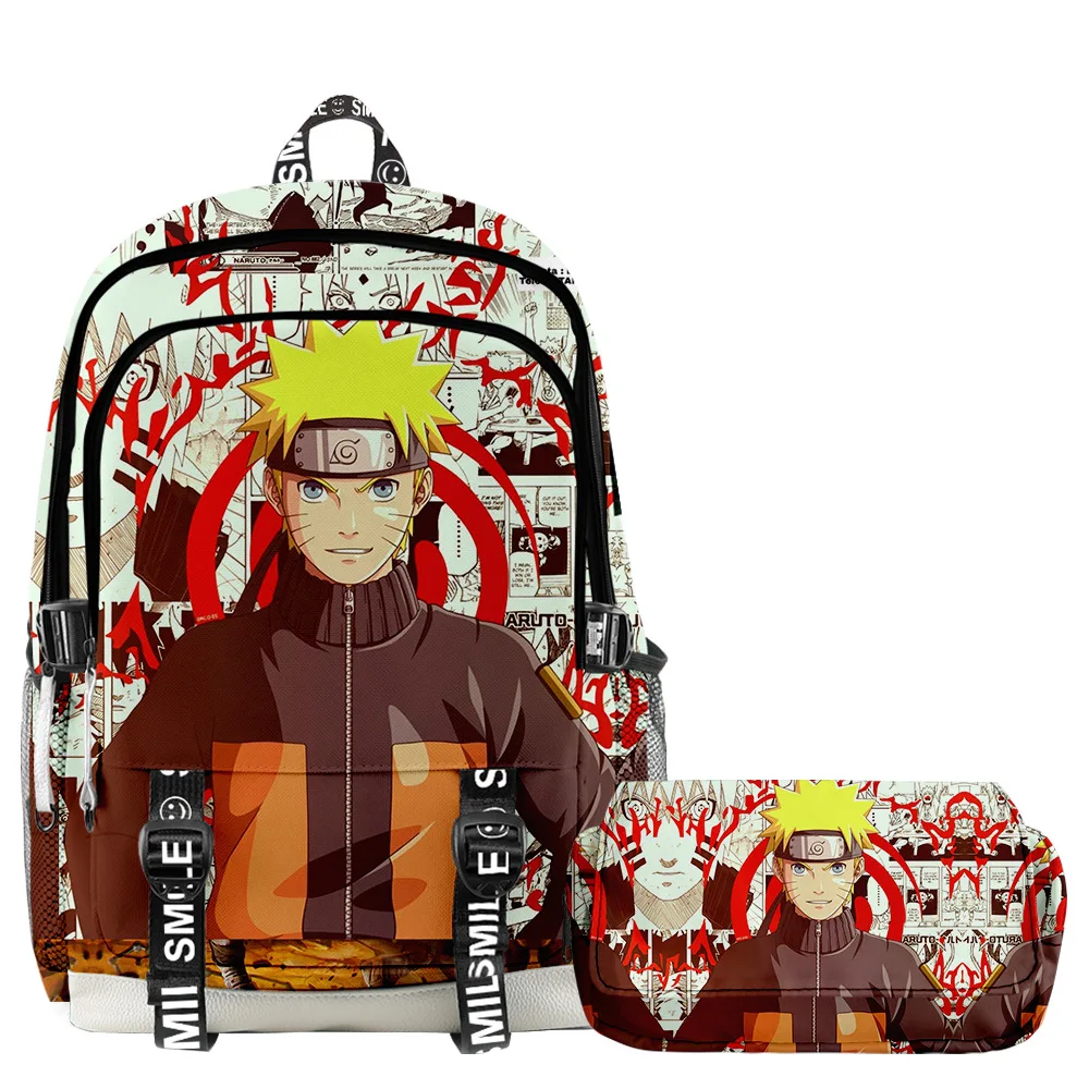 

Japan Anime Boys Schoolbag 2pcs/set Backpack + Pencil Case Children Girls Cartoon Waterproof Oxford Travel Backpack