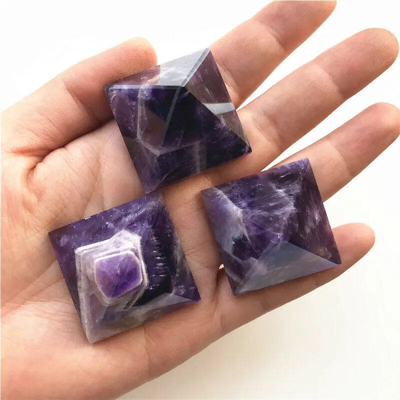 

1 Piece Natural Dream Amethyst Pyramid Purple Quartz Crystals Point Tower Healing Decoration Natural Quartz Crystals