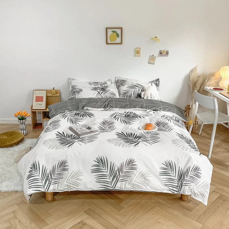 

Poly King ,Twin ,Full Size,1 Duvet Cover ,2 Pillow Shams And 1 Bed Sheet Queen ,Bedding Set 4 In 1