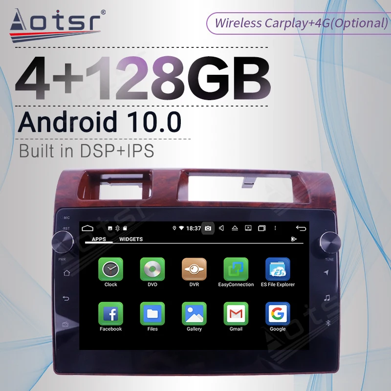 

4+128G DSP Carplay Android Screen Player Car For Toyota Land Cruiser Pickup 2019 2020 GPS Navi Auto Radio Audio Stereo Head Unit