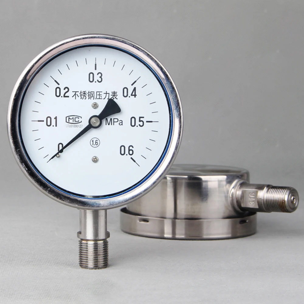 Все материалы из нержавеющей стали 63 мм диаметр 0 1 ~ 3 бар Манометр низкого