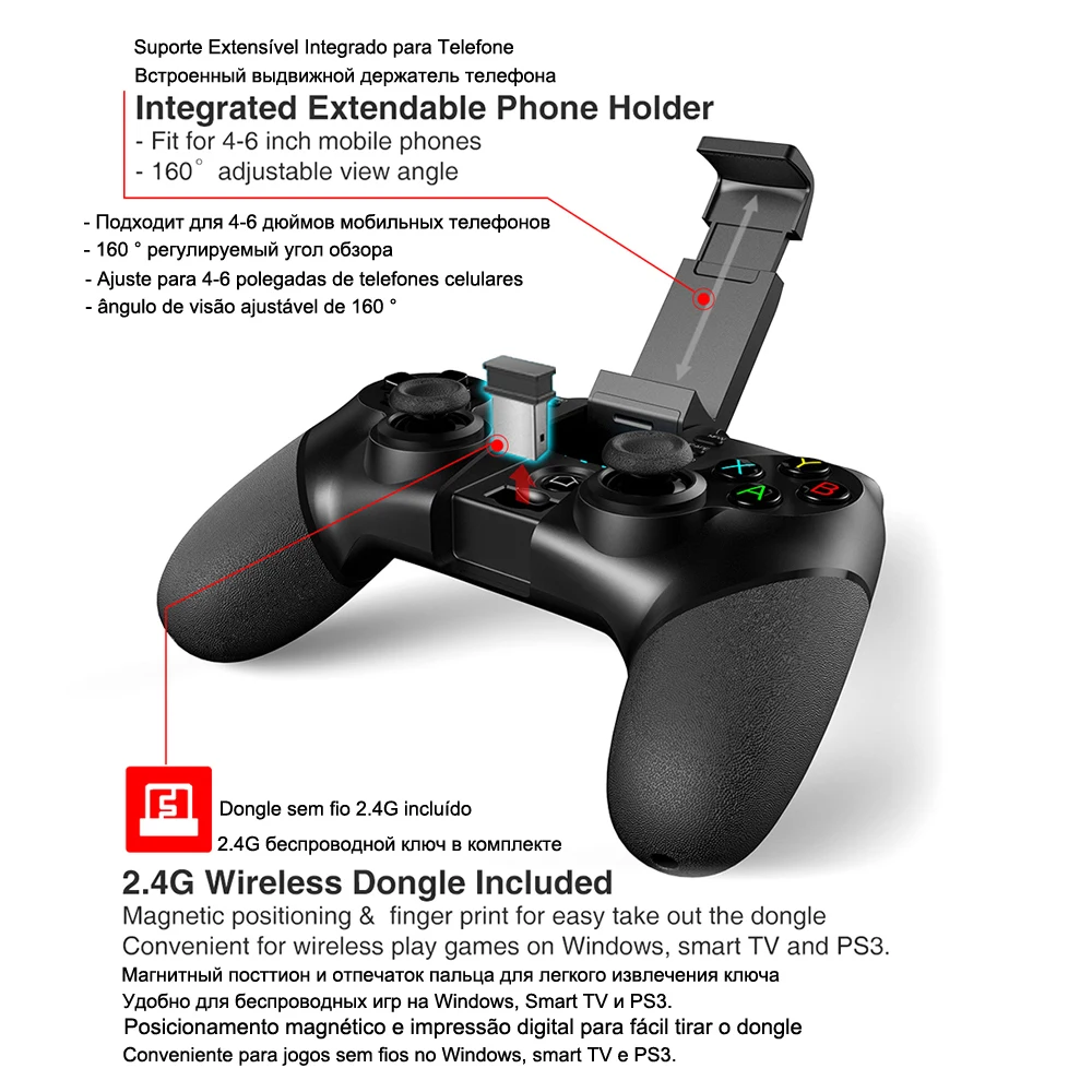 Ipega 9076 PG-9076 Bluetooth геймпад игровой коврик контроллер мобильный триггер джойстик