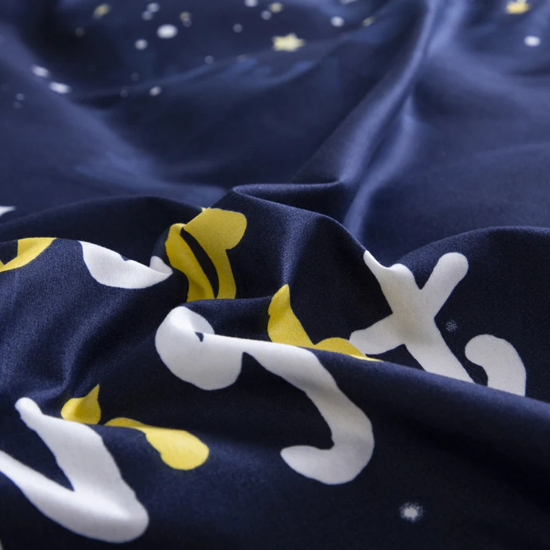 

Meteor Printed Bedding Set Queen Size Duvet Cover 200x200 Nordic Plaids And Covers Flat Bed Sheet Twin King Full Home Textile