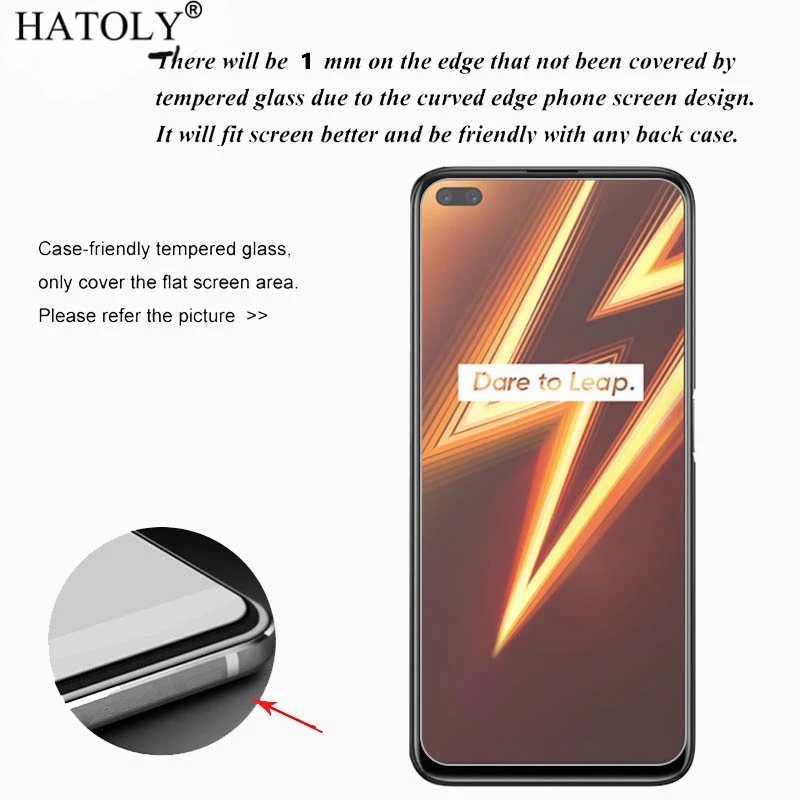 HATOLY 2 uds vidrio templado para Realme 6 Pro Ultra-Delgado Protector de pantalla para OPPO Realme 6 Pro pel&iacute;cula endurecida Realme 6 vidrio-2
