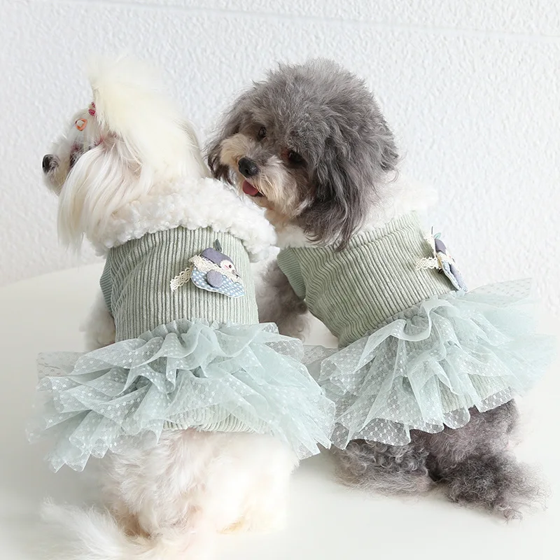 Платья для маленьких собак пальто зимняя утепленная одежда домашних животных