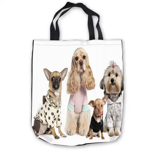 Холст Йоркширский терьер-собаки (1) сумка сумки повседневная хозяйственная