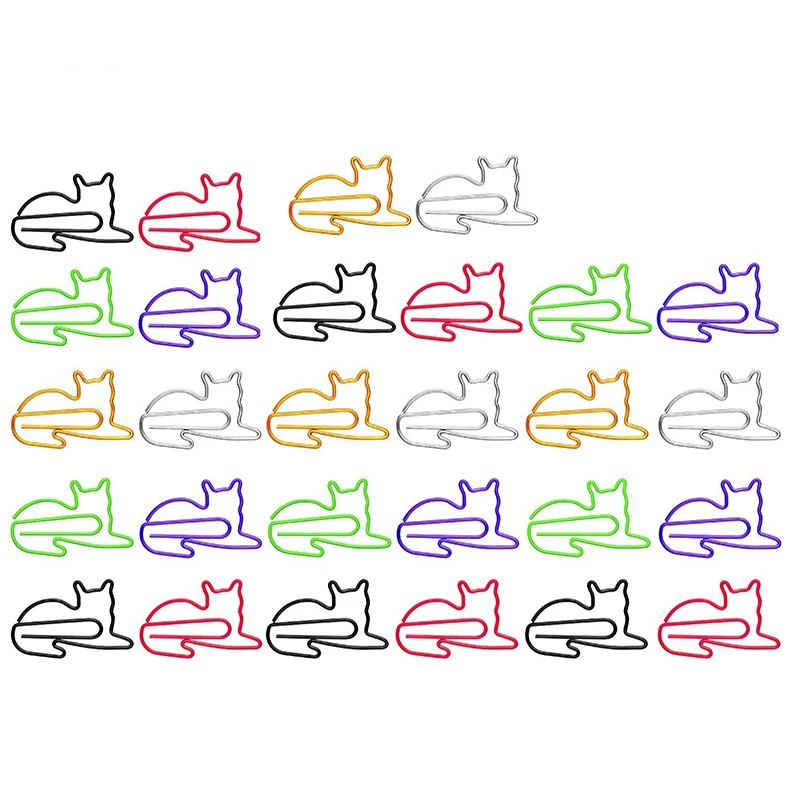 120 шт. в форме кошки бумажные зажимы закладки милые животные планировщик