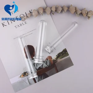 Прозрачная пластиковая трубка для соли для ванны с алюминиевой крышкой, 1 шт., 20 мл40 мл