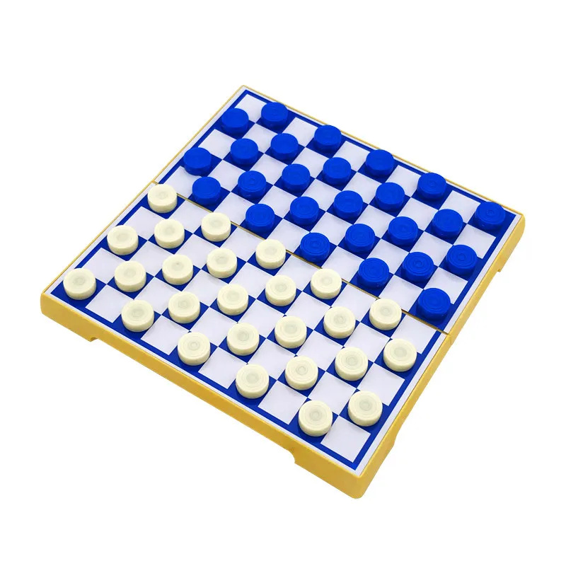 

Hot High Quality Portable Folding International Checkers Plastic Magnetic Chess Set Children's&Kid Entertainment Gift Board Game