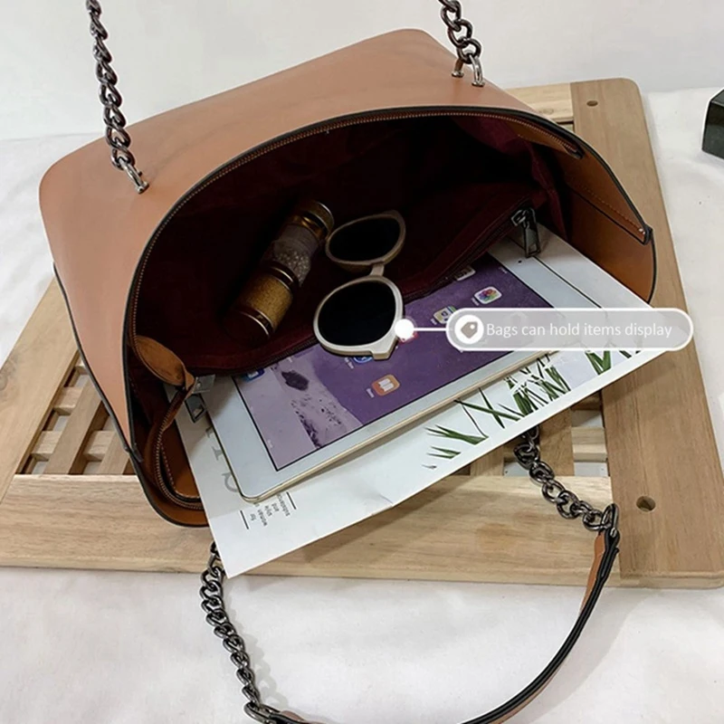 

Fashion Casual Handbag Women's Bag Chain Shoulder Bag High Quality PU Leather Large Capacity Handbag Tote Bag
