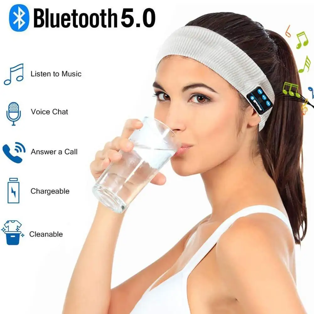 Беспроводные Bluetooth 5 0 стерео наушники для бега гарнитура сна Спортивная
