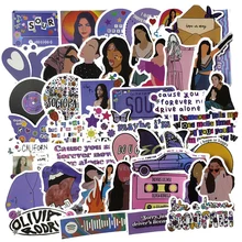 10/30/50PCS Hot Singer Olivia Rodrigo Sour Stickers Aesthetic Laptop Car Guitar Graffiti Cool Waterproof Sticker for Kids Toy