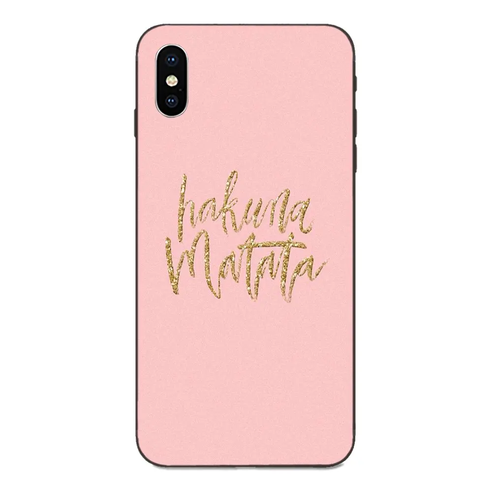 For Apple iPhone 4 4S 5 5S SE 6 6S 7 8 Plus X XS Max XR Soft TPU Case Coque Cover New Arrival Hakuna Matata | Мобильные телефоны и