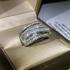 2021 нового продукта хот-преувеличенный микро-инкрустированное Цирконом кольцо для женщин 925 серебро Личность кольцо с цирконом, ювелирное изделие, подарок