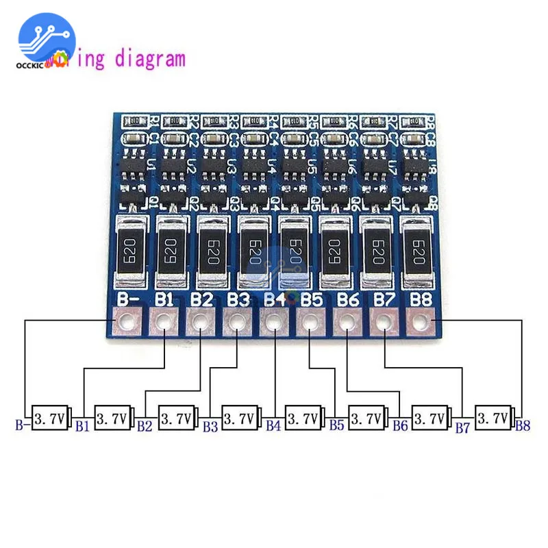 BMS 3S 4S, 5S, 6 S, 7 S, 8 S, 18650 литиевая батарея, зарядное устройство, защитная плата, power Bank Balancer, li-ion Lipo, PCB, зарядка, эквалайзер