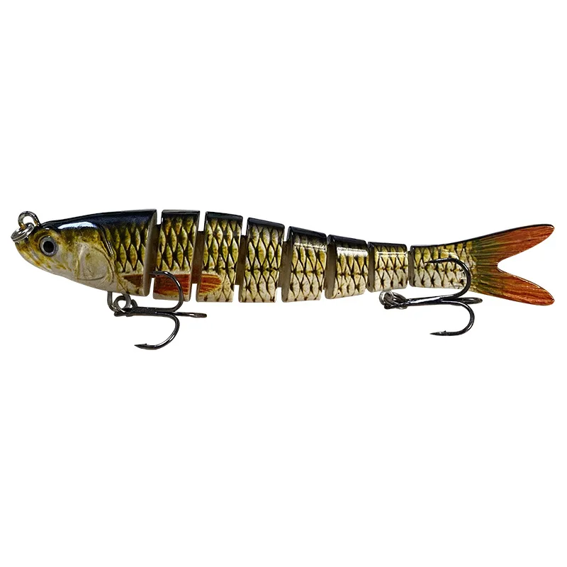 

10cm/19g 6 Segment Artificial Wobblers Multi Jointed Plastic Fishing Lure Professional Anti-Corrosion Bionic Fishing Hard Bait