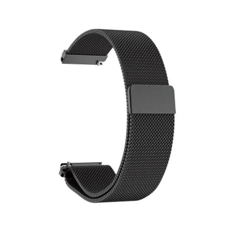 black steel strap B57 Smartwatch Браслет из нержавеющей стали Миланская петля ремешок Магнитная застежка Hero Band 3 ремешок металлический Замена - Цвет: black steel strap