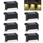 8 шт., светодиодный настенный светильник на солнечной батарее