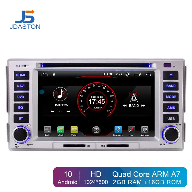 Автомобильный DVD плеер JDASTON Android 10 0 для HYUNDAI SANTA FE 2006 2012 мультимедиа GPS навигация 2 Din