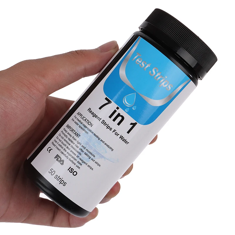 Тест-полоски 7 в 1 для определения PH воды аквариуме 50 шт. | Дом и сад