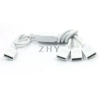 F/F от 1 до 3 4 Pin RGB соединительный кабель Провода Белый для светодиодной ленты