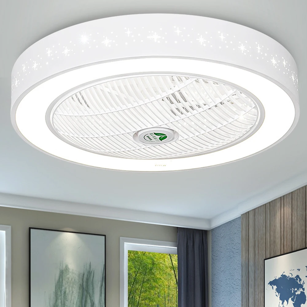 Светодиодный потолочный вентилятор со звездами 52 см 58 лампа для спальни