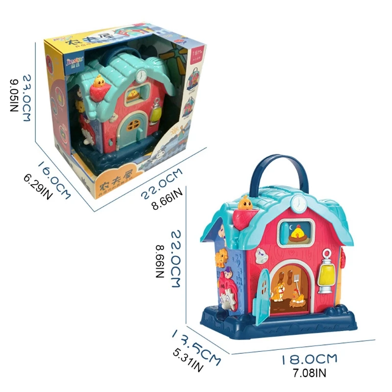 

Toys for Baby,Animal Farm Playset for Toddlers Holiday Stuffers Present Activity Center Educational Animal Sounds Farm