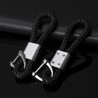 Автомобильный кожаный брелок для ключей, Плетеный вручную, для SEAT Leon 5F, Ibiza 5, 6, MII, Altea, EXEO, Toledo 3, Cordoba, Alhambra, автотовары, 1 шт.