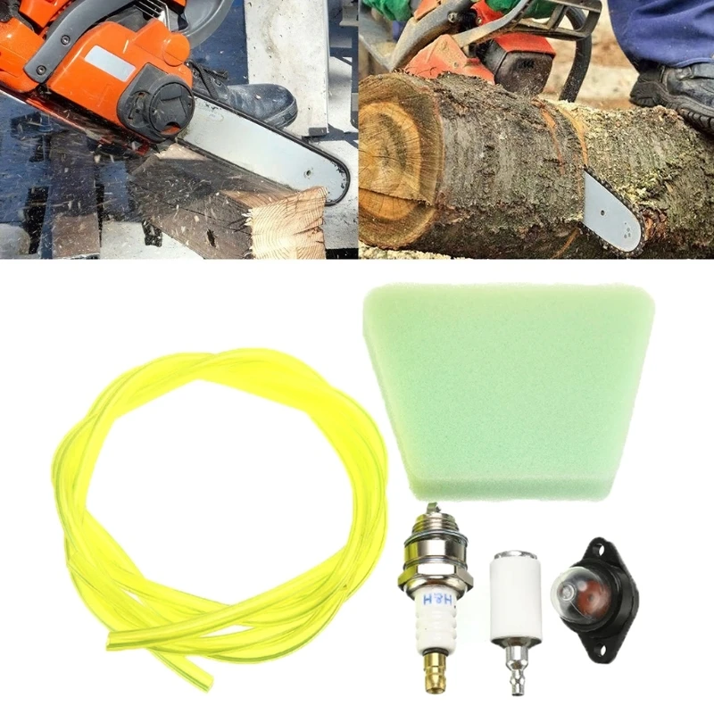 

6pcs/set Air Fuel Filter For Poulan Gas 2055 2075 2150 2155 2175 2250 Chainsaw Parts With Fuel Line