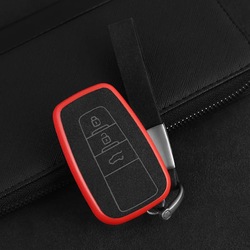 Замшевый ТПУ автомобильный корпус для дистанционного ключа чехол держатель Toyota