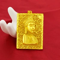 luxury 24k yellow gold plated maitreya buddha pendant for women men gold pendant necklaces wedding birthday fine jewelry gifts