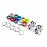 100pcs 4 5mm metal eyelets with washer leather craft repair grommets round eye rings for shoes bag clothing leather belt hat