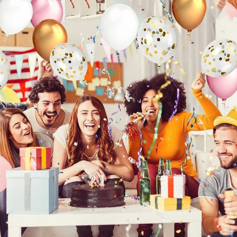 10/20/30 шт прозрачные воздушные шары с аппликацией в виде Золотой Звезды конфетти