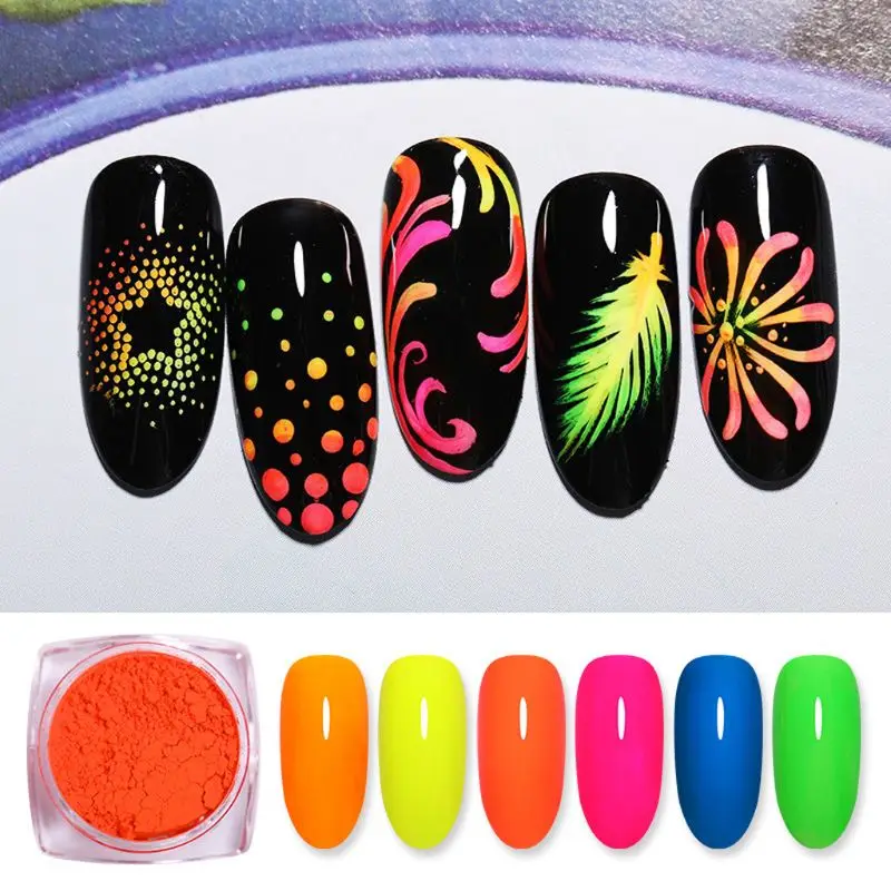 

12Pcs Neon Pigment Powder Black Light UV Reactive Fluorescent Resin Pigment Kit