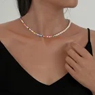 Женское Ожерелье-чокер из акриловых бусин, с жемчугом