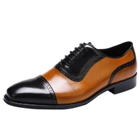 handmade mens business dress shoes british genuine leather fashion design brogue carved wedding party shoes men