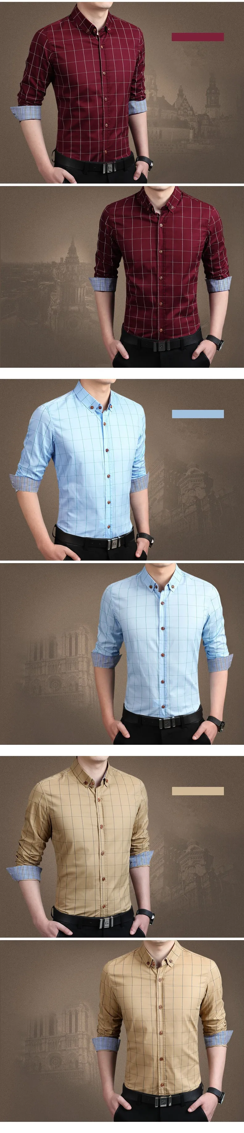 Мужская клетчатая рубашка с длинными рукавами, тонкая хлопковая рубашка, Мужская одежда, мужская Винтажная летняя повседневная рубашка