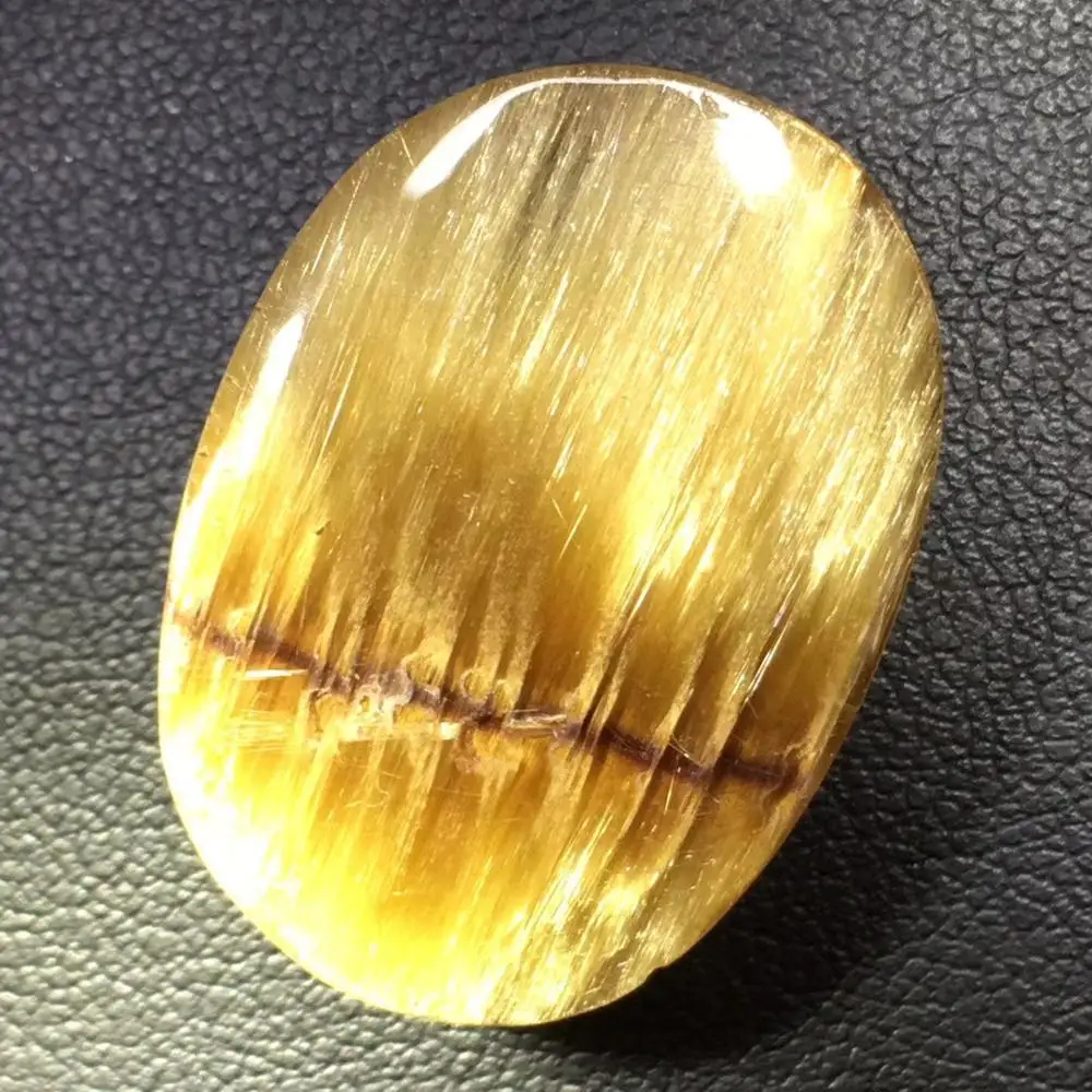 Certificate Natural Gold Rutilated Quartz Titanium Pendant 27x19x9mm Gemstone Rectangle Shape Crystal Stone AAAAA | Украшения и