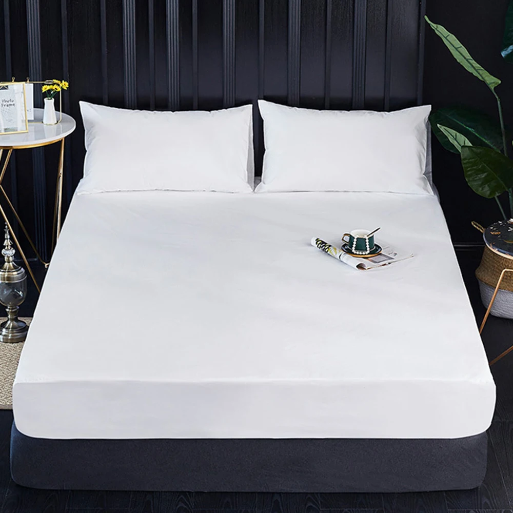 Водонепроницаемый матрас из махровой ткани однотонный постельный защитный