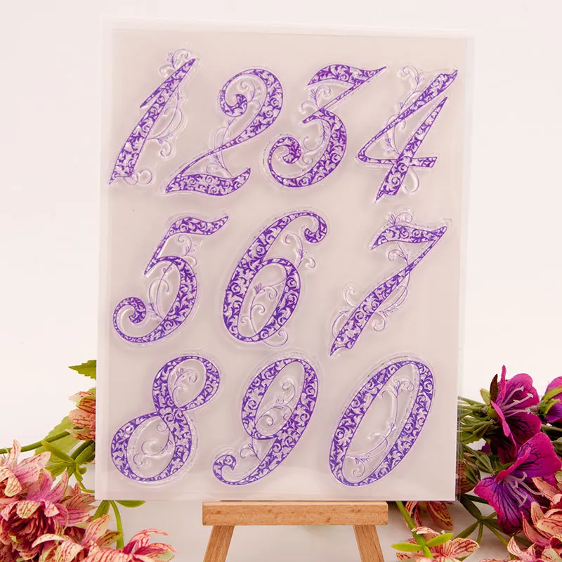 

Number Clear Stamp Transparent Seal DIY Scrapbooking Card Making Clear Silicone Stamp Crafts Supplies