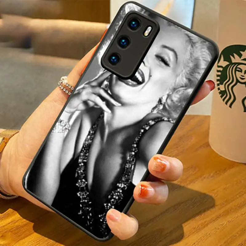 

ZFGHSHYQ Sexy Girls Monroe Soft Case Phone Case For Huawei P20 30 40 Pro Mate 20 30 40 Pro Honor 10 V9 10