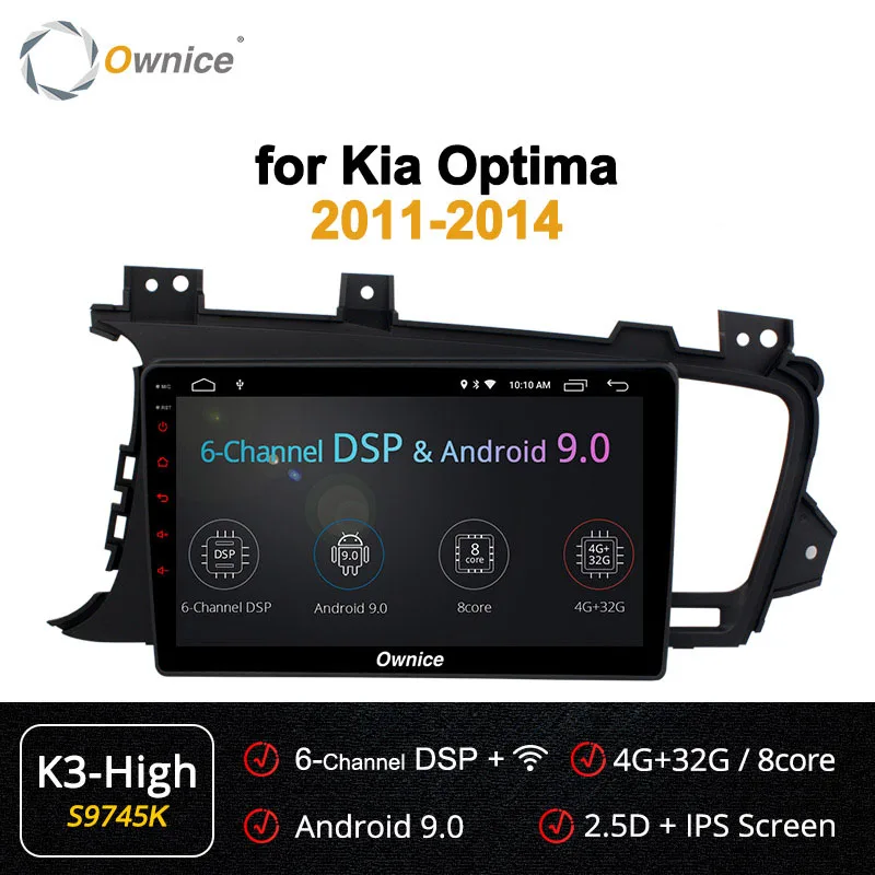 S9745 K3-High Ownice Восьмиядерный Android 9,0 K3 K5 K6 dvd-плеер для Kia K5 Optima 2011- 4G DSP gps Радио Стерео 360 панорама оптический - Цвет: S9745 K3-High