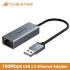CABLETIME USB Ethernet 100 Мбитс адаптер USB 2,0 RJ45 сетевая карта для Nintendo Switch Macbook Air ноутбук LAN адаптер C359